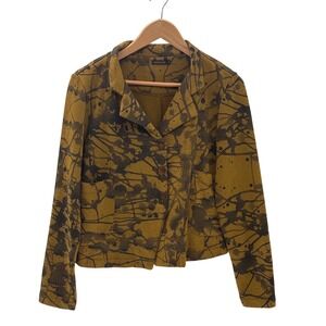 Grizas Jacket Blazer Cotton Art To Wear Women Size Medium Brown Tan